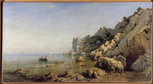 Pobřeží Sormiou Calanques u Marseille (olej na plátně). od Raphael Luc Ponson