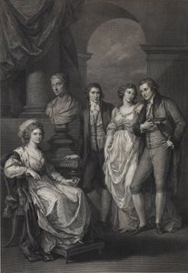 Rodinný portrét Catherine Petrovna Baryatinskaya 1750-1811, rozené princezny z Holstein-Beck, 1793 od Raphael Morghen