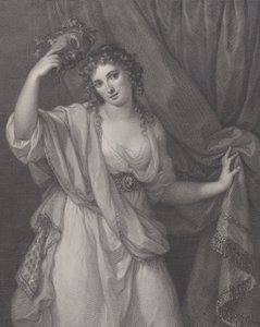 Lady Hamilton jako komická múza, Thalia, 1791. od Raphael Morghen