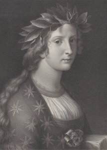Poezie, žena s vavřínovou korunou, 1827