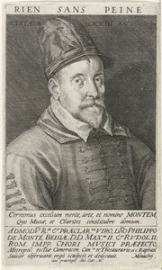 Portrét skladatele Philippe de Monte 1521-1603, 1594 od Raphael Sadeler the Elder