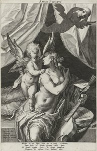 Alegorie klamné lásky Amor Dvcatvs (název na objektu) od Raphaël Sadeler (I)