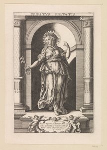 Dar náboženství Spiritvs Pietatis (název na objektu) Sedm darů Ducha svatého (název série) od Raphaël Sadeler (I)