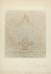Kresba restaurování nástěnných maleb, c. 1940. od Raymond E. Noble