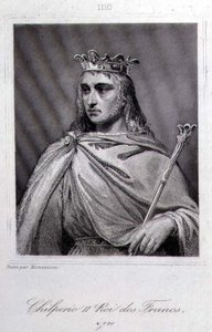 Chilperic II (asi 675-721) král Neustrije (rytina) od Raymond Quinsac (after) Monvoisin