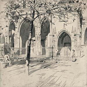 Fasáda kostela St Germain-lAuxerrois, 1915 od Raymond Ray Jones