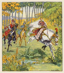 Les Mille et Une Nuits / Tisíc a jedna noc (barevná litografie) od Raymond de la Neziere