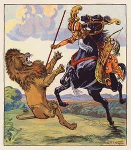 Les Mille et Une Nuits / Tisíc a jedna noc (barevná litografie) od Raymond de la Neziere