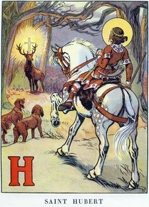 Vidění svatého Huberta (656 a 658-727) od Raymond de la Neziere