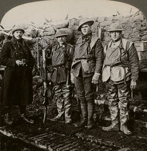 Kulometníci Lewis, Hollebeke, Belgie, první světová válka, 1914-1918. od Realistic Travels Publishers