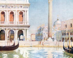 Knihovna, Piazzetta (barevná litografie)