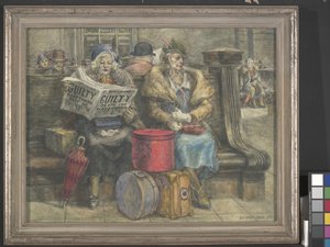 Hauptmann musí zemřít (vaječná tempera na masonitu)
