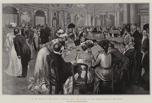 Večer na vrcholu sezóny v Monte Carlu v ruletovém sále kasina (litografie) od Reginald Thomas Cleaver