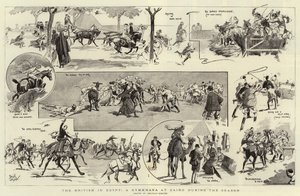 Britové v Egyptě, Gymkhana v Káhiře během sezóny (litografie) od Reginald Thomas Cleaver