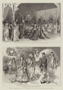Vánoční pantomimy v londýnských divadlech (rytina) od Reginald Thomas Cleaver