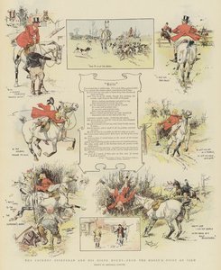 Cockney Sportsman a jeho najatý kůň z pohledu koně (chromolitografie) od Reginald Thomas Cleaver