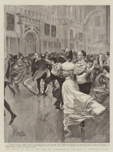 Nástup vévody z Marlborough, ples v Blenheimském paláci (rytina) od Reginald Thomas Cleaver