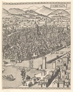 Pohled na Florencii (střední část) Fiorenza (název na objektu) od Reichsdruckerei