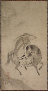 Su Dongpo Jízda na oslu, konec 16. až začátek 17. století. od Reietsu