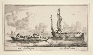 Dvě lodě (A Vlotschuyt, A Schietschuyt) od Reinier Nooms