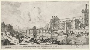 Pohledy na Paříž: Pohled na Louvre a Tuileries. od Reinier Nooms