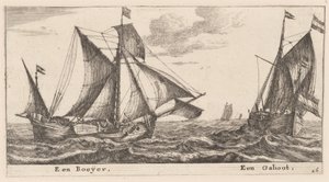 Boeier a Galliot od Reinier Nooms, called Zeeman