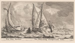 Plavidlo "Isere" a rybářský člun Waterschip nebo Zuiderzee