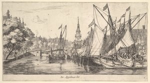 De Appelmarckt Jablečný trh, z Views v Amsterdamu, deska 6, ca. 165962. od Reinier Zeeman