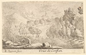 Veüe de Conflans, polovina 17. století. od Reinier Zeeman