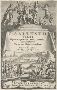 Císař a spravedlnost na triumfálním voze Titulní strana pro: A. Thysius jr., Opera, quæ extant, omnia, 1659