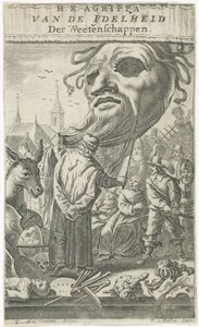 Karikatura o umění Titulní strana pro: J. Oudaen, Agrippa, From the Vanity of Sciences, 1661