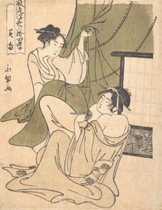 Yoshiwara analog příběhu Koko Huang Xiang jeden z 24 Paragon..., ca. 1791.