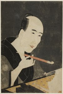 Portrét Santo Kjódena, mistra z Kjobaši (Edo hana Kyobashi natori) od Chōkyōsai Eiri