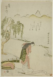 Řeka Chofu Jewel v provincii Musashi (Musashi Chofu no Tamagawa), z nepojmenované série Six Jewel Rivers