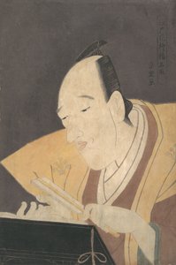 Vypravěč Jo-ruri Tomimoto Buzendaya, ca. 1795, ca. 1795. od Chōkyōsai Eiri