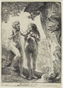 Adam a Eva od Rembrandt van Rijn