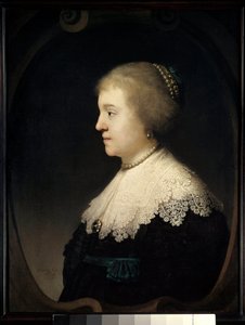 Portrét ženy (Saskia?) Obraz Harmensz van Rijn dit Rembrandt (1606-1669) 1632 Paříž, Musee Jacquemart Andre. od Rembrandt van Rijn