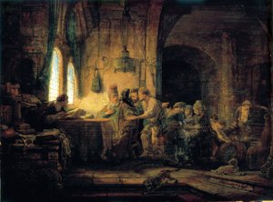 Podobenství o dělnících na vinici - 1637 od Rembrandt van Rijn