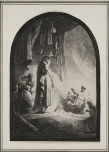The Raising of Lazarus: The Larger Plate, c.1632 (lept) od Rembrandt van Rijn