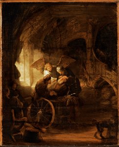 Tobiáš léčí slepotu svého otce (olej na desce) od Rembrandt Harmensz. van Rijn