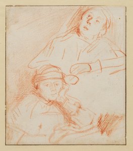 Dvě studie o Saskii, 1636 - 1637 circa od Rembrandt van Rijn