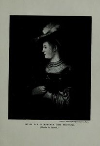 Saskia v červeném klobouku od Rembrandt van Rijn