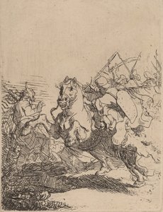 Jízdní souboj, c. 1632. od Rembrandt van Rijn