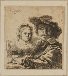 Malíř a jeho žena od Rembrandt van Rijn