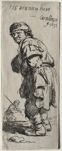 Volající rolník: je velmi chladno, 1634. od Rembrandt van Rijn