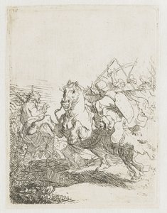 Jízdní bitva od Rembrandt van Rijn