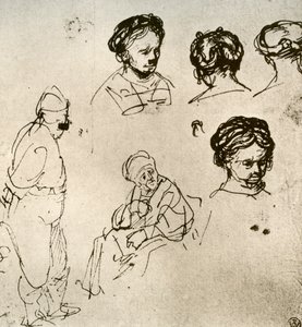 Stránka skic, 1913. od Rembrandt van Rijn