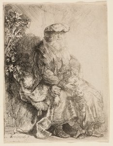 Abraham hladící Izáka od Rembrandt van Rijn