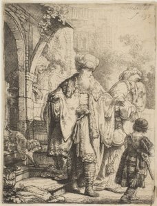 Abraham vyhání Hagar a Izmaela, 1637. od Rembrandt van Rijn