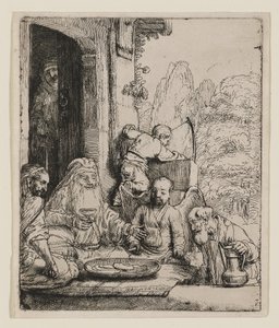 Abraham hostí anděly od Rembrandt van Rijn